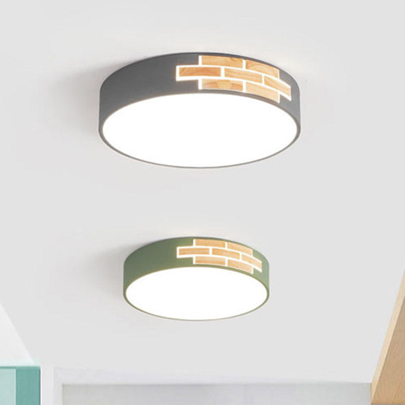 Minimalist Acrylic Led Flush Mount Lamp For Living Room - Gray/White/Pink