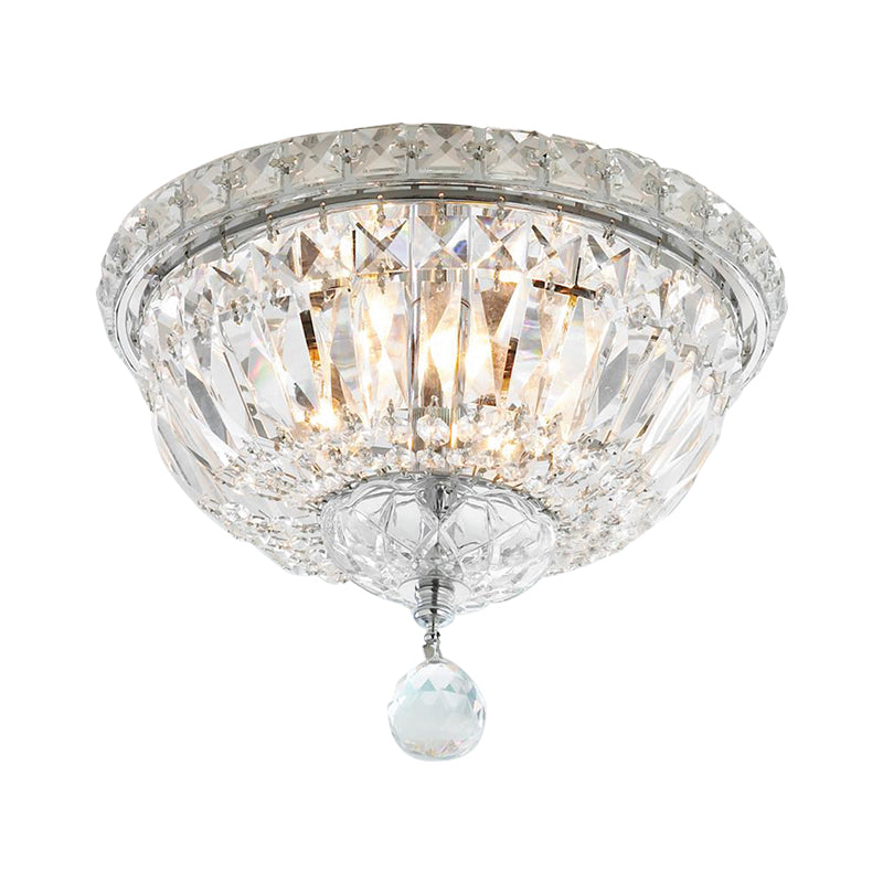 Modern 6 - Light Clear Crystal Flush Mount Ceiling Lamp Fixture