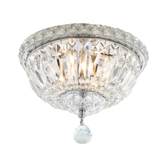 Modern 6 - Light Clear Crystal Flush Mount Ceiling Lamp Fixture