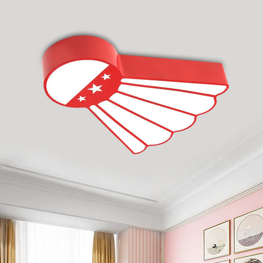 Kindergarten Ceiling Mounted Led Light For Kids Badminton Room (Blue/Green/Red) Red