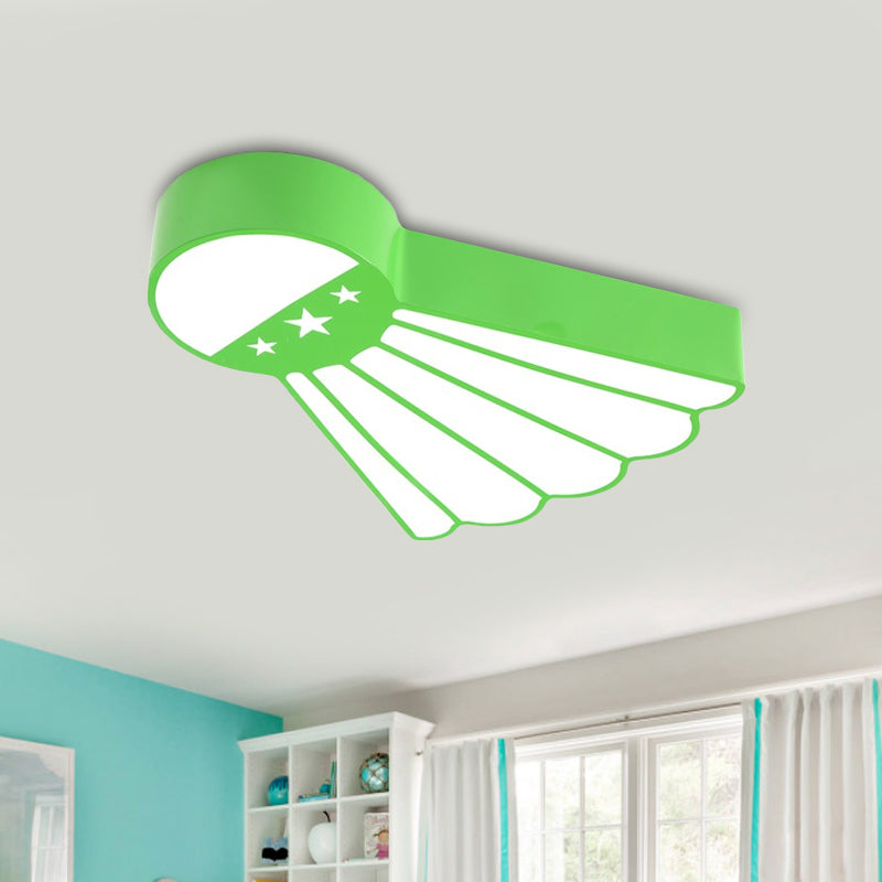 Kindergarten Ceiling Mounted Led Light For Kids Badminton Room (Blue/Green/Red) Green