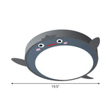 Gray Cartoon Animals Acrylic Flush Light: Led Close To Ceiling Fixture For Bedroom
