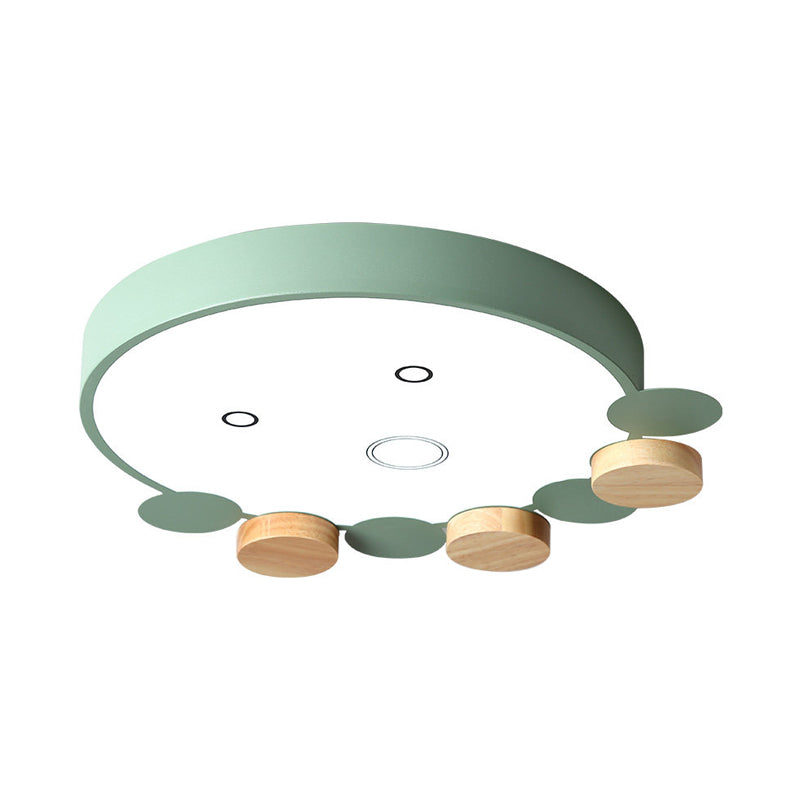 Octopus - Shaped Led Ceiling Light In Gray/White/Green For Kids’ Bedroom