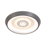 Ultrathin Ceiling Flush Light For Kids Bedroom - Acrylic Led Lamp In White With Cute Cartoon Design