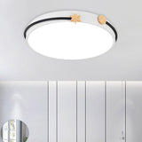 Modern Acrylic Led Ceiling Flush Lamp With Nordic Design In White/Green/Blue Shade For Living Room
