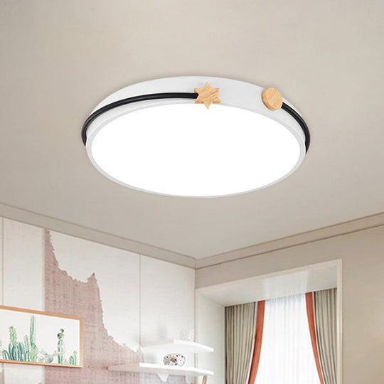 Modern Acrylic Led Ceiling Flush Lamp With Nordic Design In White/Green/Blue Shade For Living Room