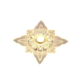 Modern Floral Led Flushmount Ceiling Lamp With Clear Crystal And Warm/Multi-Color Light / Warm
