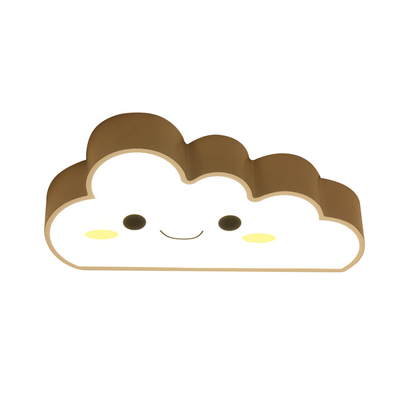 Cartoon Nursery Led Ceiling Light With Cloud Acrylic Shade