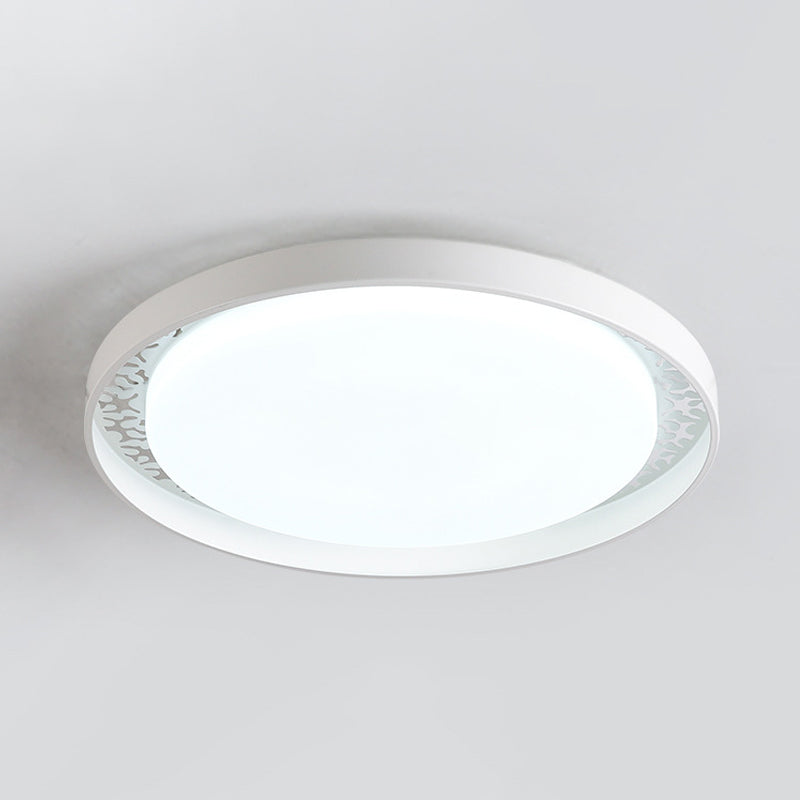 Minimalist Disc Ceiling Flush Led Lighting For Children’s Bedrooms - White/Green/Pink Colors