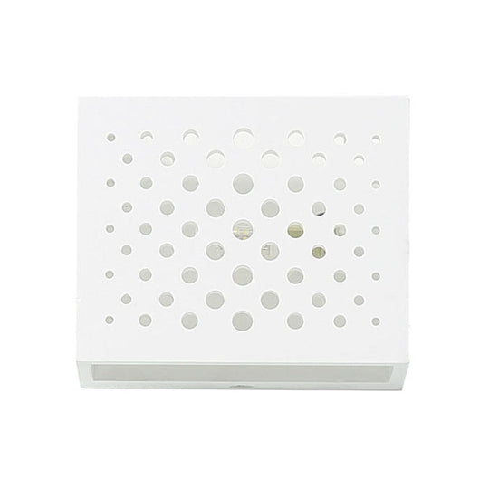 Modern White Laser-Cut Box Wall Light Sconce - 1 Head Gypsum Led Lamp