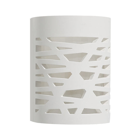 Modern Hollow Out Design 1-Light White Led Wall Sconce