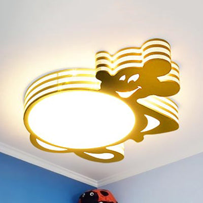 Kid’s White Star Acrylic Flush Mount Ceiling Light Fixture