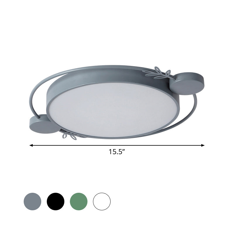Modern Led Twig Round Iron Flush Mount Ceiling Light