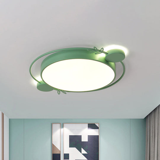 Modern Led Twig Round Iron Flush Mount Ceiling Light