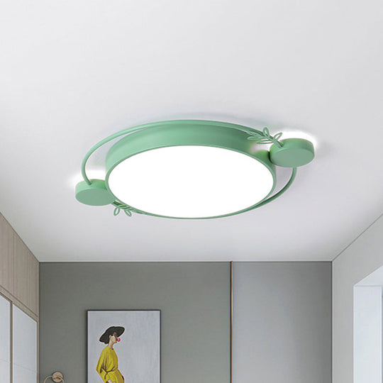 Modern Led Twig Round Iron Flush Mount Ceiling Light