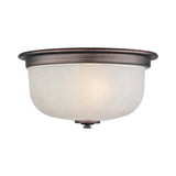 3-Light Dome White Glass Flush Mount Ceiling Fixture For Country-Style Bedrooms