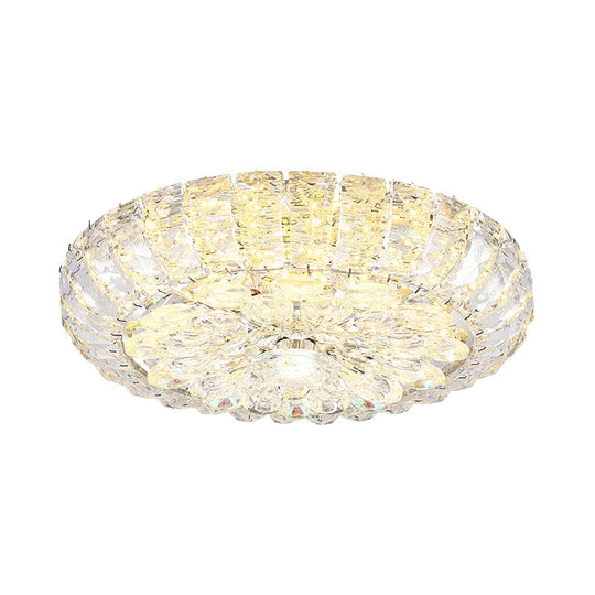 Simplicity Corridor Led Flushmount Ceiling Light With Clear Crystal Block Shade - 8’/12’ Options