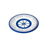 Ultrathin Mediterranean Flush Mount Led Ceiling Light For Kid’s Room In Blue With Warm/White