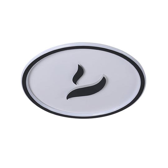 Black/Gold Led Flush Lamp With White/Warm Light And Minimalist Design For Bedroom