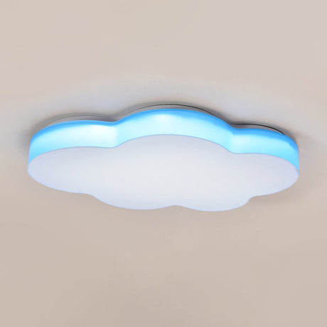 Kids Room Cartoon Led Cloud Ceiling Light In Acrylic Flushmount Design White/Red/Yellow