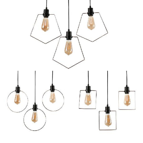 Antique Style Metal Black/Gold Suspended Light With Multiple Shade Options For Coffee Shops 3 /