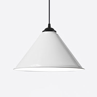 Contemporary 12/16 Inch Wide Cone Metal Suspension Lamp: Elegant 1-Bulb Hanging Light For Dining