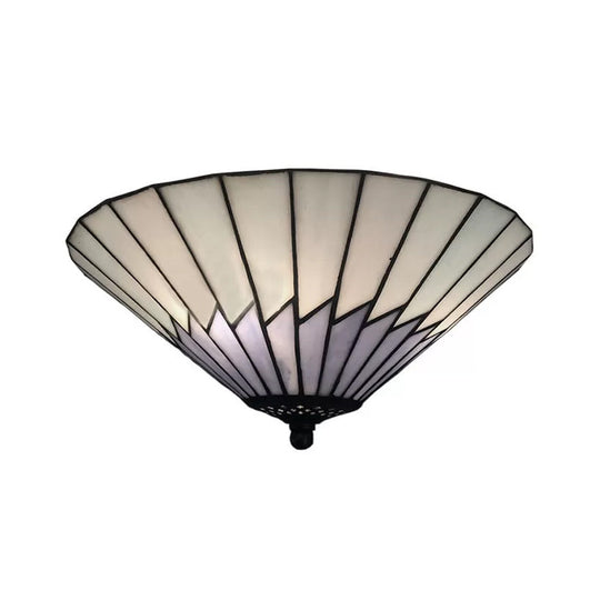 Tiffany Style 2 - Light Purple Ceiling Flush Mount For Bedroom 6’ High X 13’ Diameter