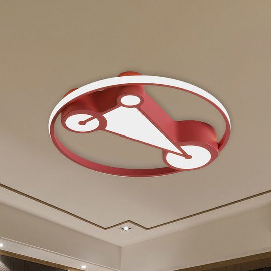 Kids’ Led Ceiling Lamp In Acrylic Geometry Design - White/Pink/Blue Pink