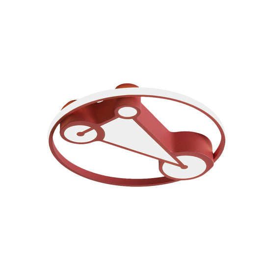 Kids’ Led Ceiling Lamp In Acrylic Geometry Design - White/Pink/Blue