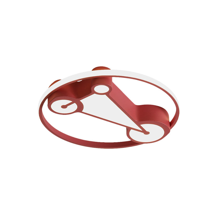 Kids Led Ceiling Lamp In Acrylic Geometry Design - White/Pink/Blue