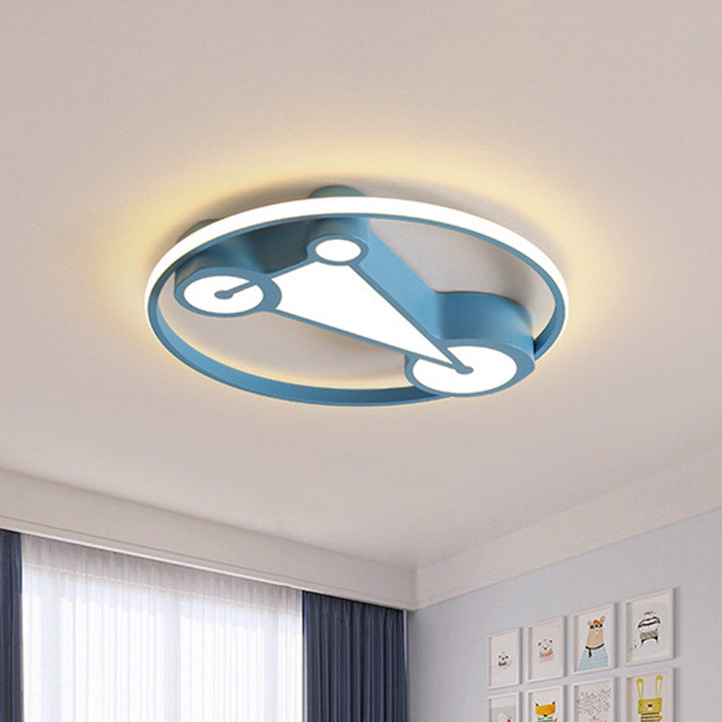 Kids’ Led Ceiling Lamp In Acrylic Geometry Design - White/Pink/Blue