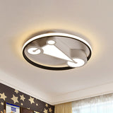 Kids Led Ceiling Lamp In Acrylic Geometry Design - White/Pink/Blue White
