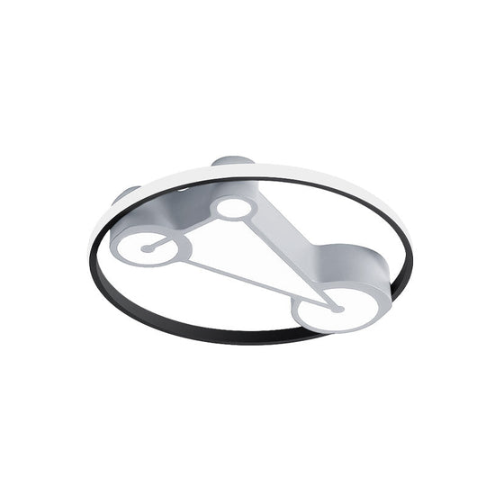 Kids Led Ceiling Lamp In Acrylic Geometry Design - White/Pink/Blue