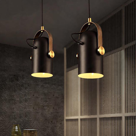 Rotatable Retro Industrial Ceiling Pendant Light With Bell Shade - Ideal For Coffee Shops Black