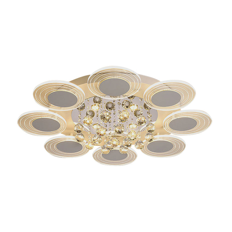 Contemporary Led Crystal Ball Flushmount Ceiling Lamp Wide 25.5/31.5 - Perfect For Living Room