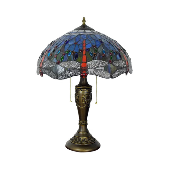 Daniela - Dragonfly Jeweled Table Lamp Mediterranean Inspired Nightstand Light