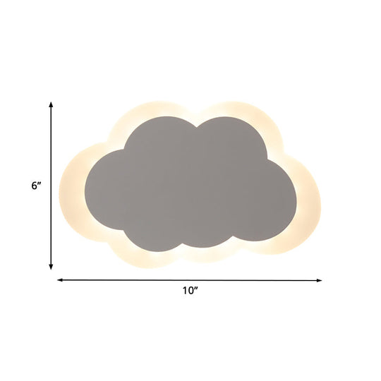 Minimal Cloud - Shaped Led Ceiling Lamp - Acrylic White Flushmount Light For Porch And Dining Room