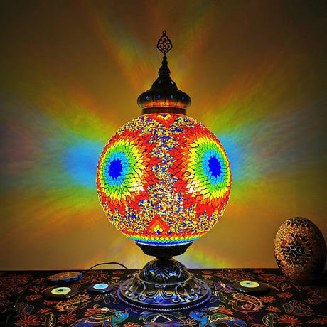 Vintage Art Glass Nightstand Light For Bedroom