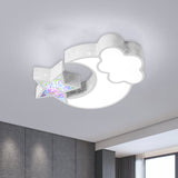 Nordic Led Flush Ceiling Light With Acrylic Starry Sky Design - Ideal For Childs Bedroom