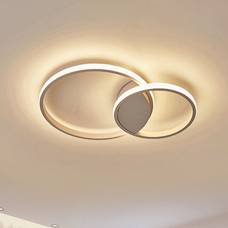 White Light Circular Flush Mount Led Ceiling Fixture (14’/19’/21.5’) For Hallways And Corridors