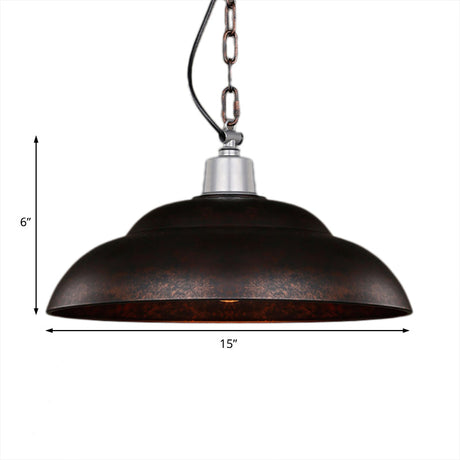 Stylish Double Bubble Iron Pendant Light For Industrial Dining Rooms - Rustic Suspension Lighting