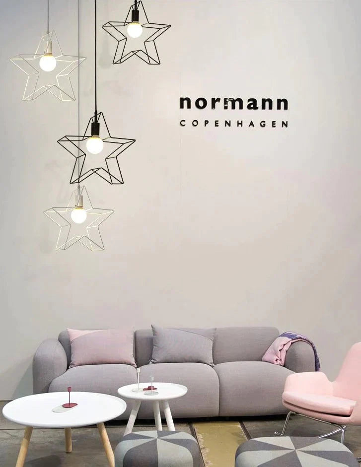 Nordic Creative Lovely Star Chandelier Ceiling