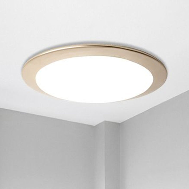 Nordic Acrylic Gold/Silver Flush Ceiling Light With Integrated Led - Bedroom Lamp 16’/20’ Dia