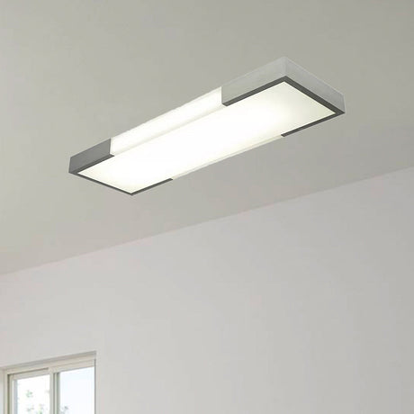Sleek Simplicity Rectangular Flush Mount Lamp - 8/15 Wide Metal 24.5/35.5 Long Led Cloakroom Light