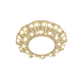 Crystal Clear Led Flush Mount Ceiling Light: Small Round Laser Cut Entryway Fixture