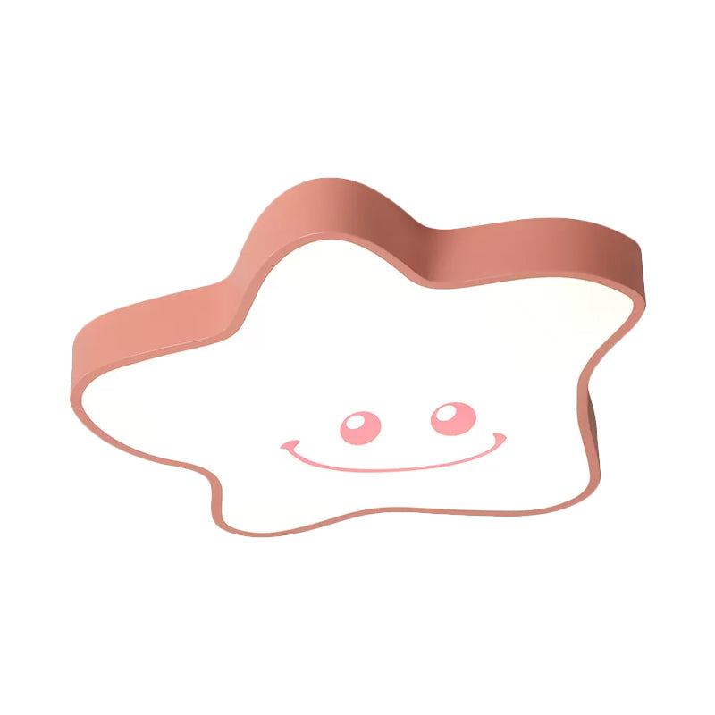 Star Nursery Flush Mount Led Ceiling Light With Acrylic Cartoon Design