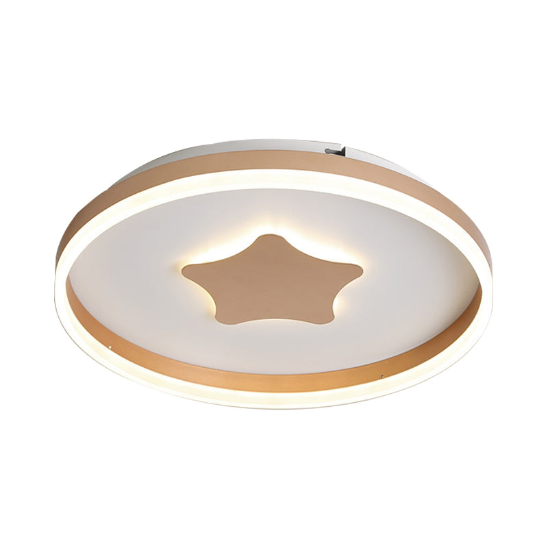 Minimalist Led Acrylic Star Flushmount Lighting In White Bedroom Flush Lamp - 16’/19.5’ Diameter