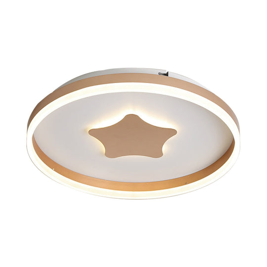Minimalist Led Acrylic Star Flushmount Lighting In White Bedroom Flush Lamp - 16’/19.5’ Diameter
