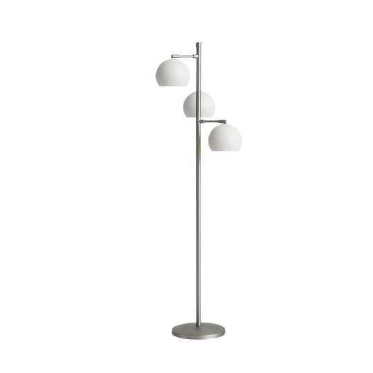 Simplicity Sphere-Shaped Metal Floor Lamp With 3 Heads In Black/White/Blue - Ideal For Living Room