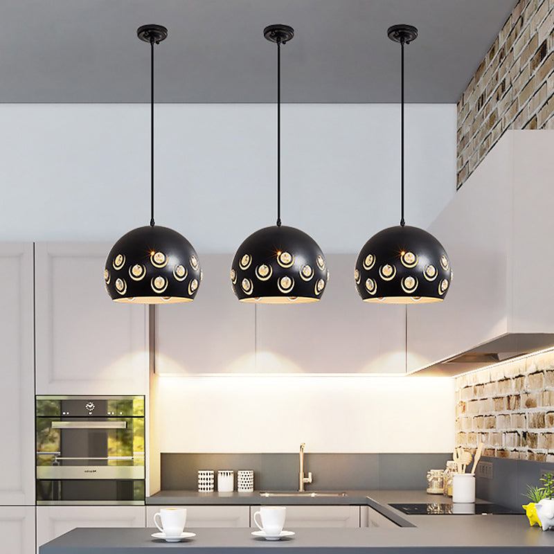 Modern Black Metal Pendant Ceiling Lamp With Minimalist Design